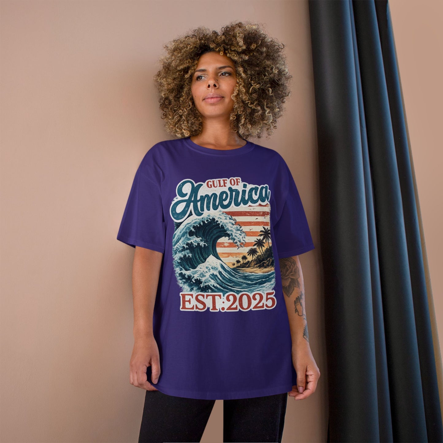 Gulf of America Est. 2025 Waves Champion Brand T-Shirt