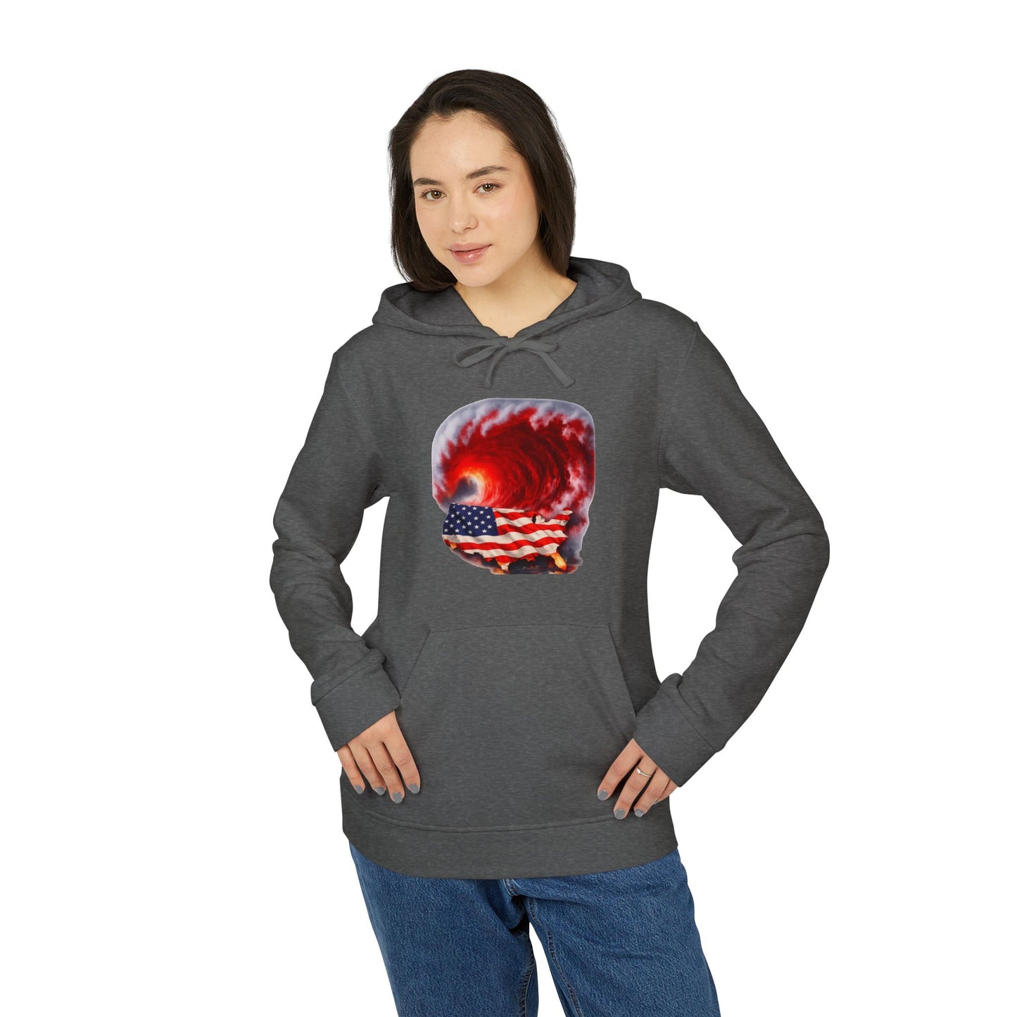 Red Wave USA Adidas Brand Hoodie