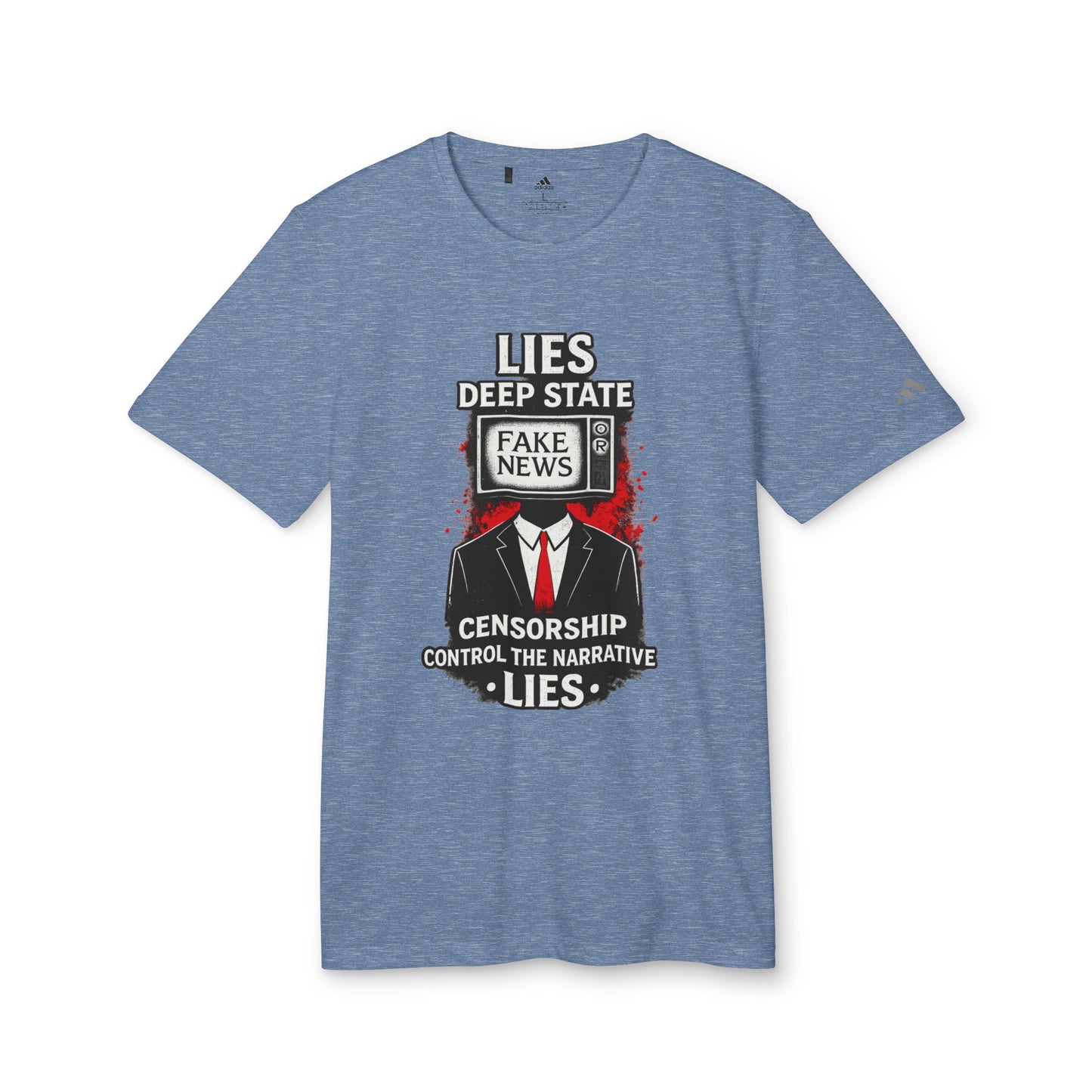 Fake News Political Statement Adidas Brand T-Shirt