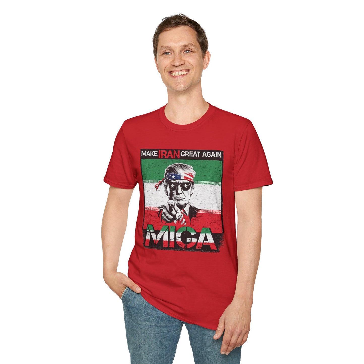 "Make Iran Great Again (MIGA)" Trump Gildan Brand T-Shirt