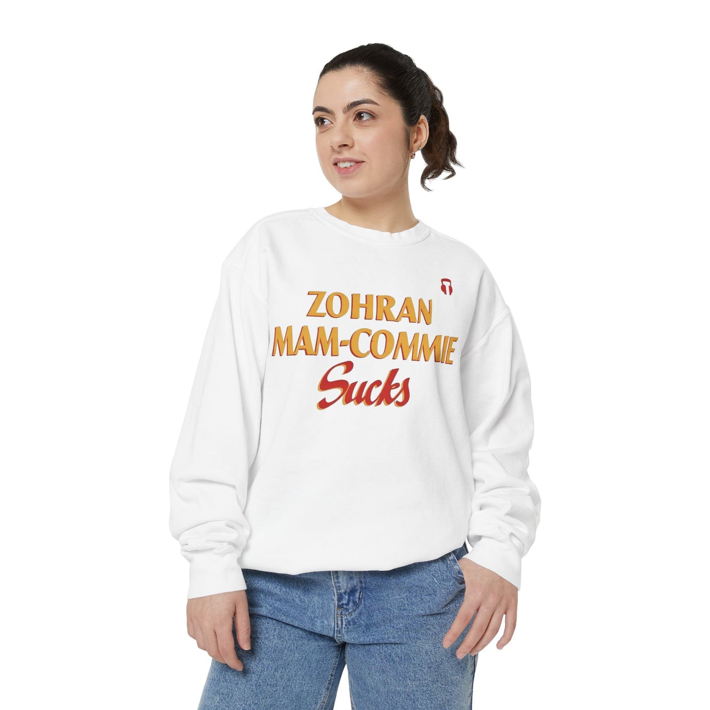 Zohran Mam-Commie Sucks Comfort Colors Brand Crewneck Sweatshirt