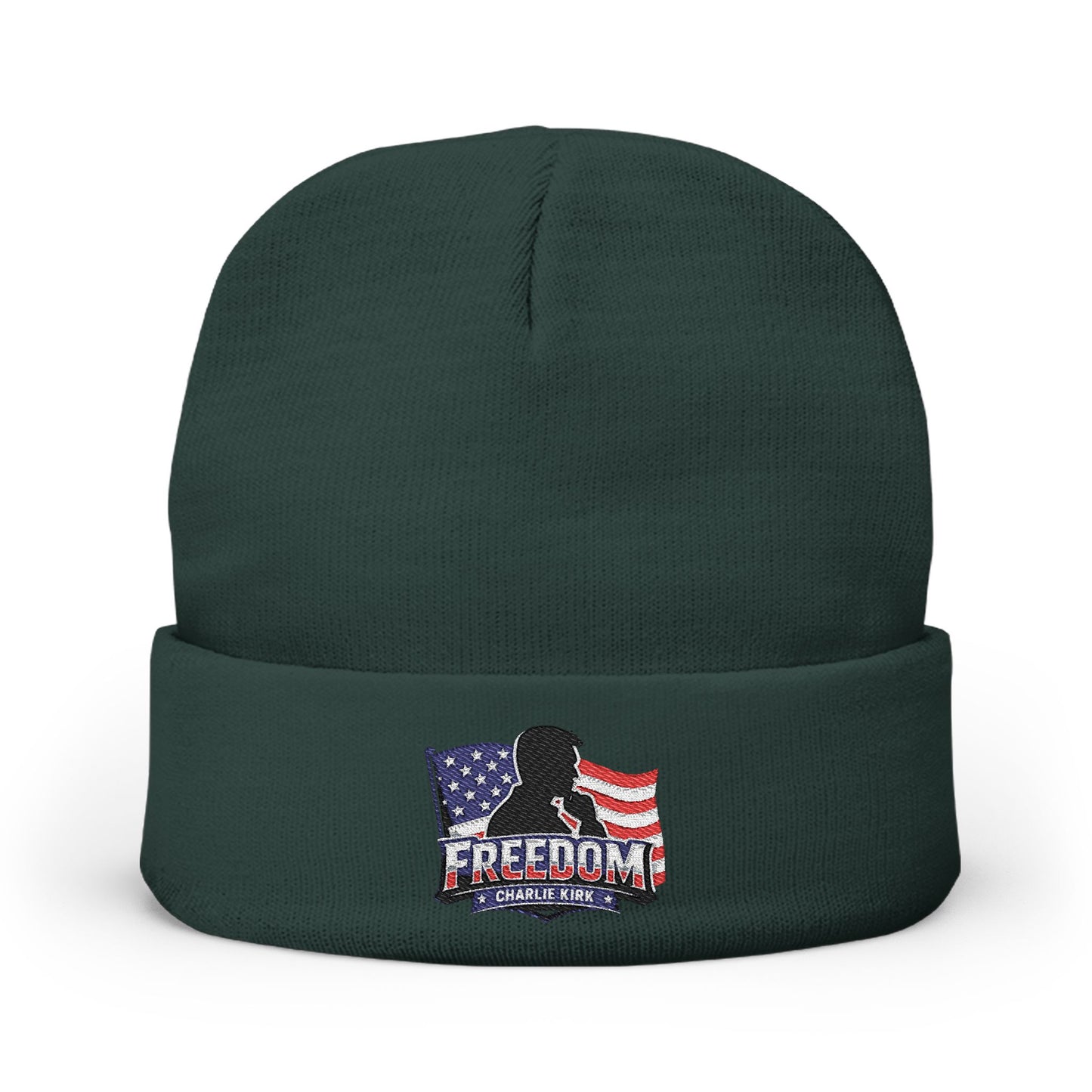 Embroidered Charlie Kirk Freedom Beanie