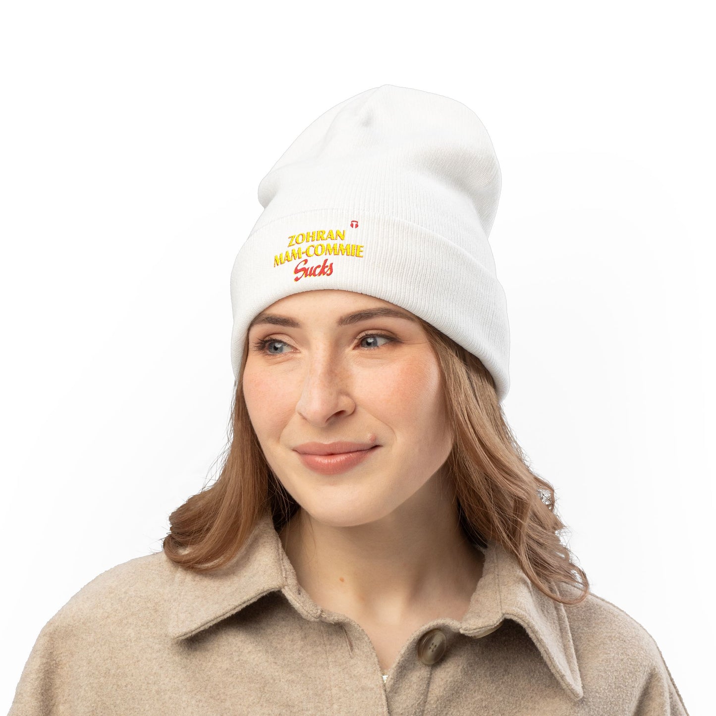 Zohran Mam-Commie Sucks Embroidered Knit Beanie