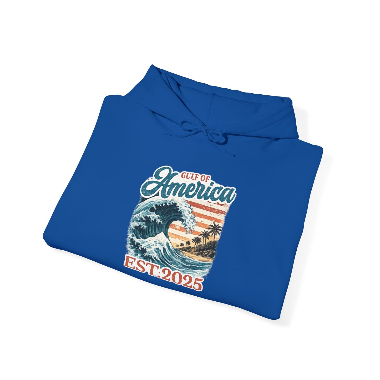 Gulf of America Est. 2025 Waves Gildan Brand Hoodie