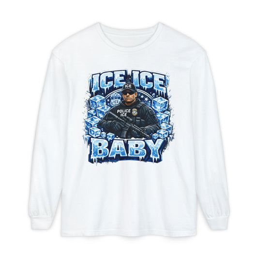 Ice Ice Baby Police Graphic Long Sleeve Tee