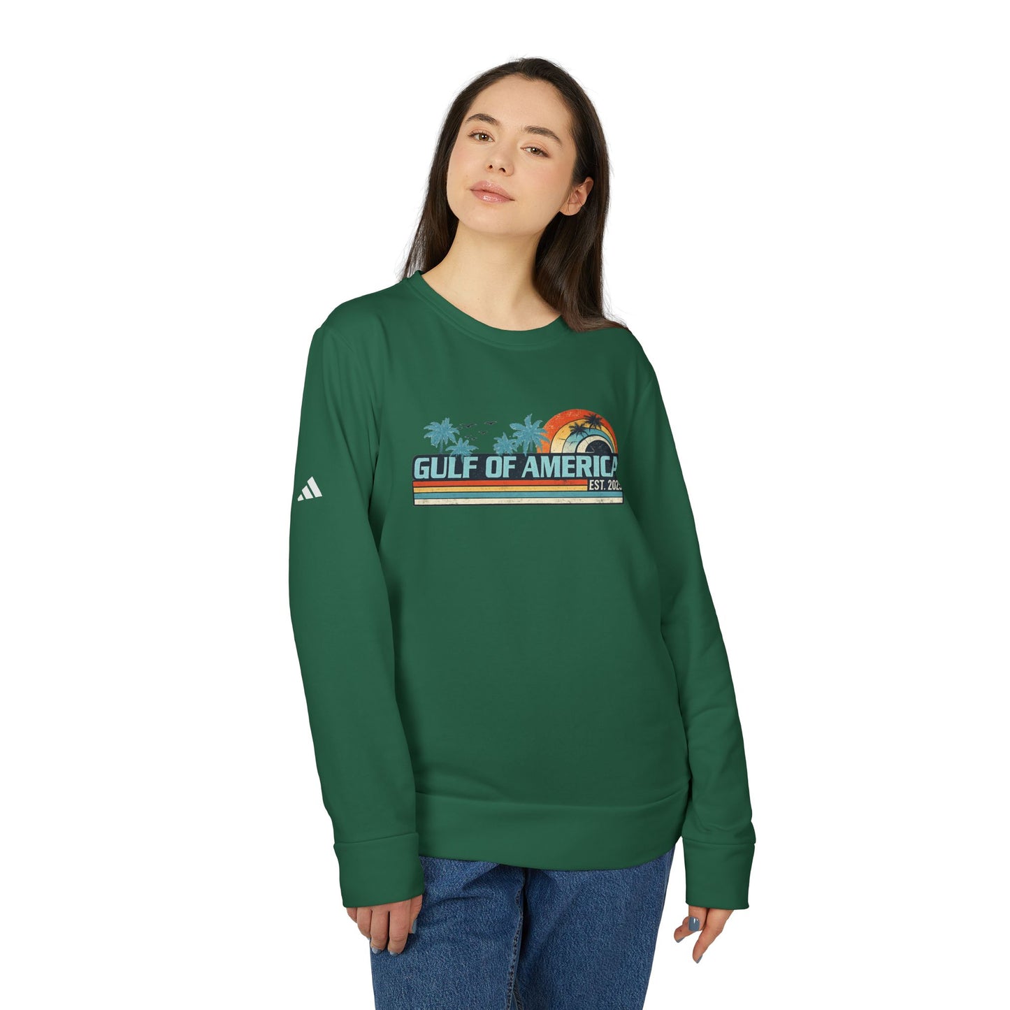 Gulf of America Vintage Adidas Brand Crewneck Sweatshirt