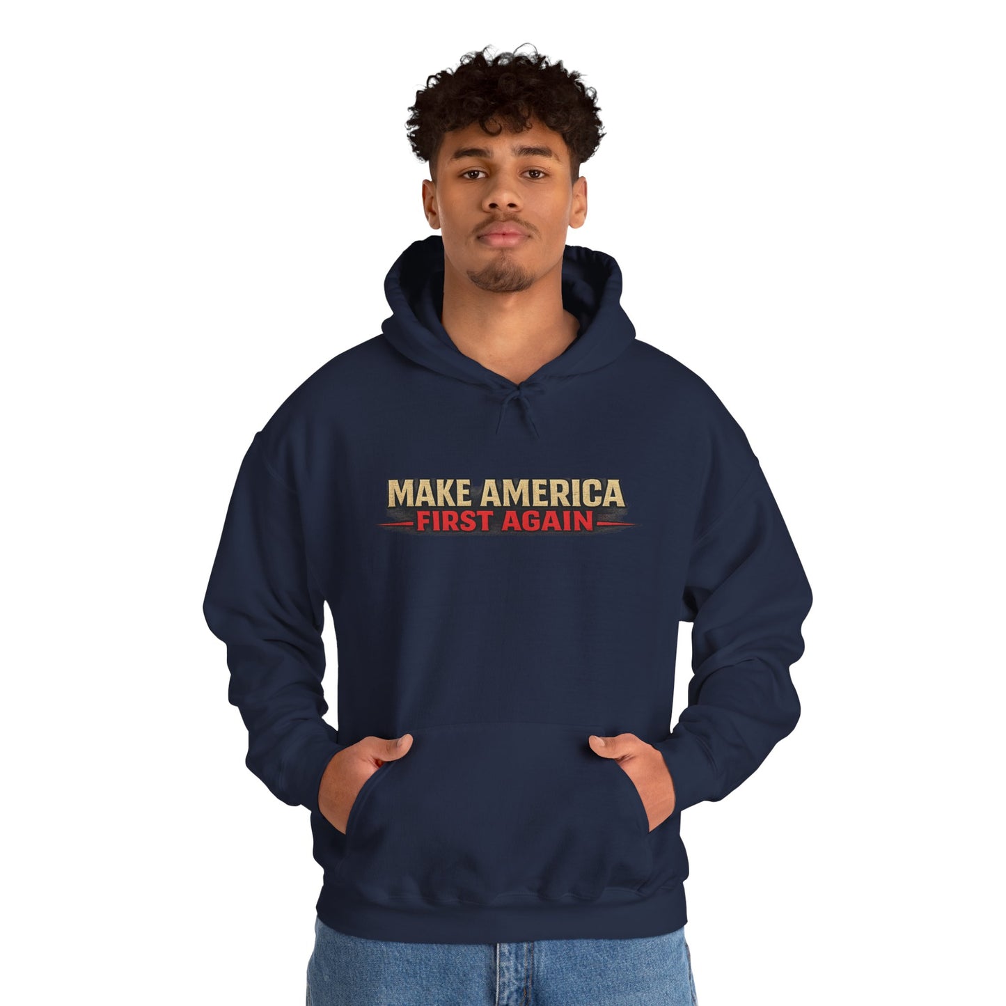 "Make America First Again" America First Is Not A Slogan - It's A Standard Comfort Color Brand Hoodie
