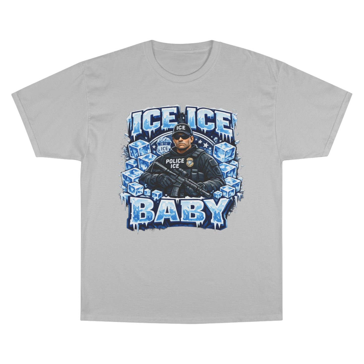 Ice Ice Baby ICE Agent Champion Brand T-Shirt