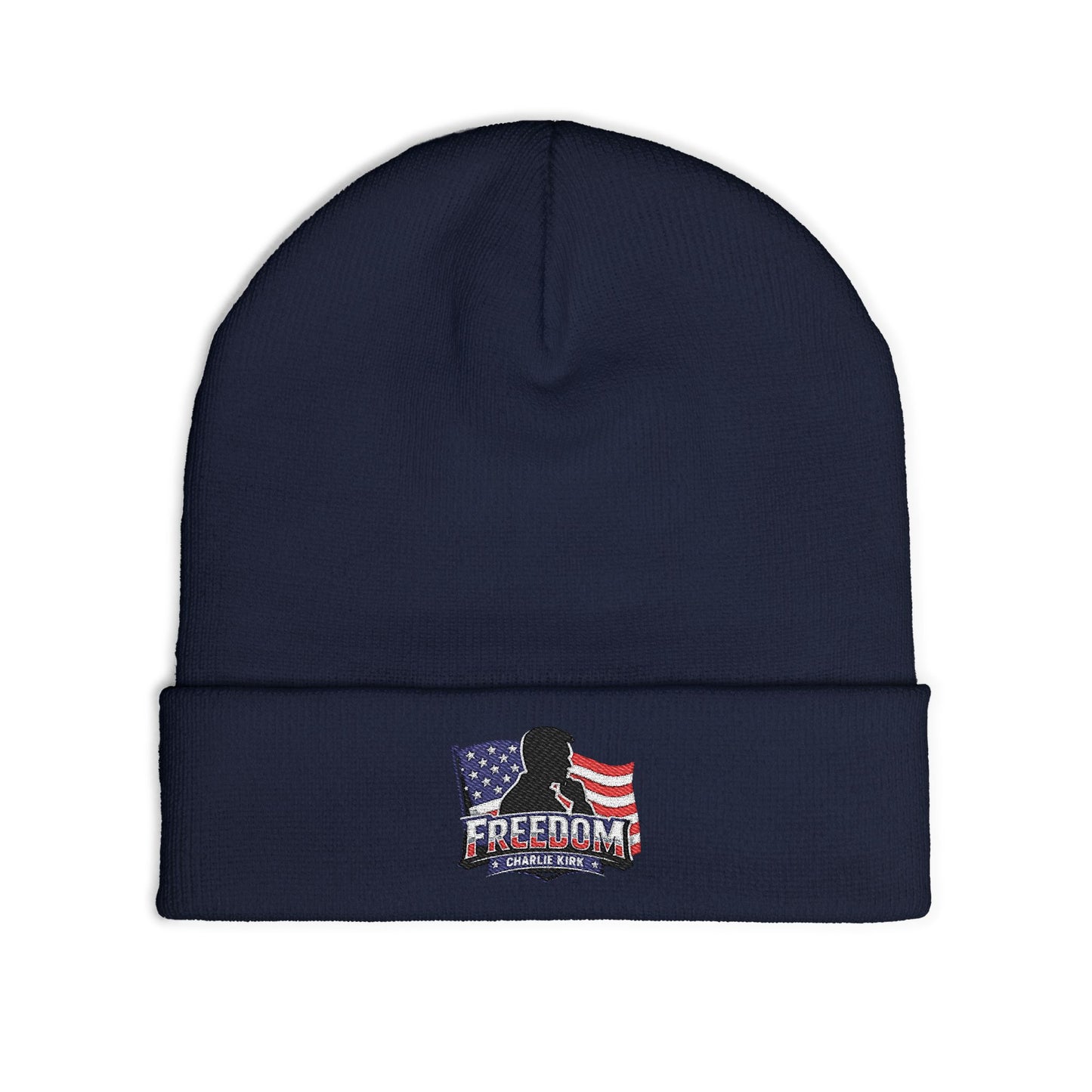 Embroidered Charlie Kirk Freedom Beanie