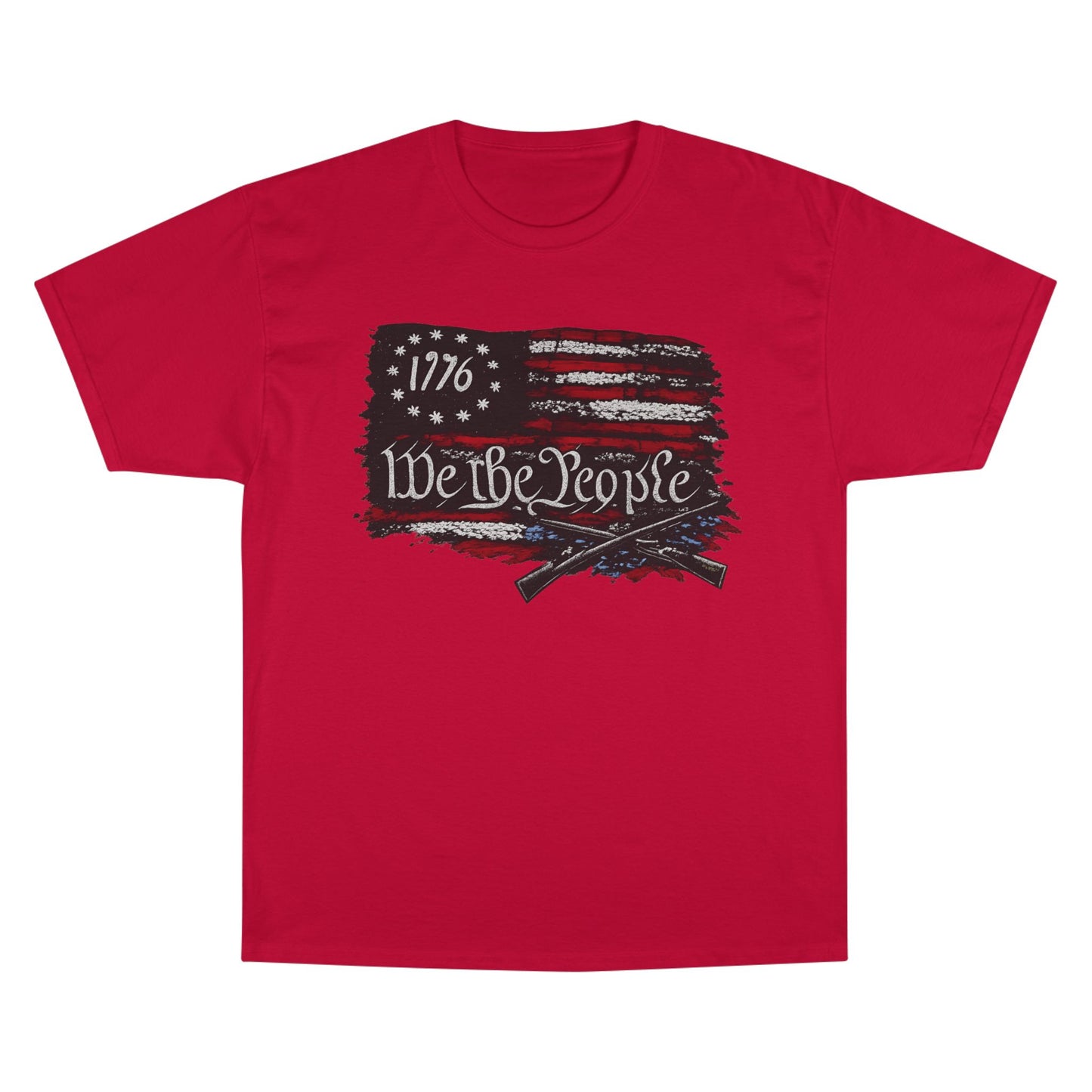We the People 1776 Flag Champion Brand T-Shirt