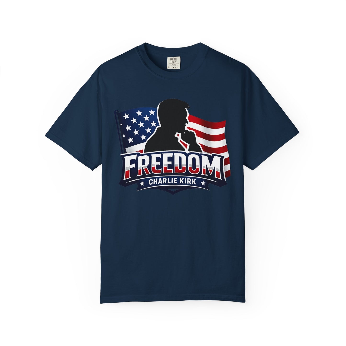 Charlie Kirk Freedom  T-Shirt — Charlie Kirk American Flag Graphic Tee
