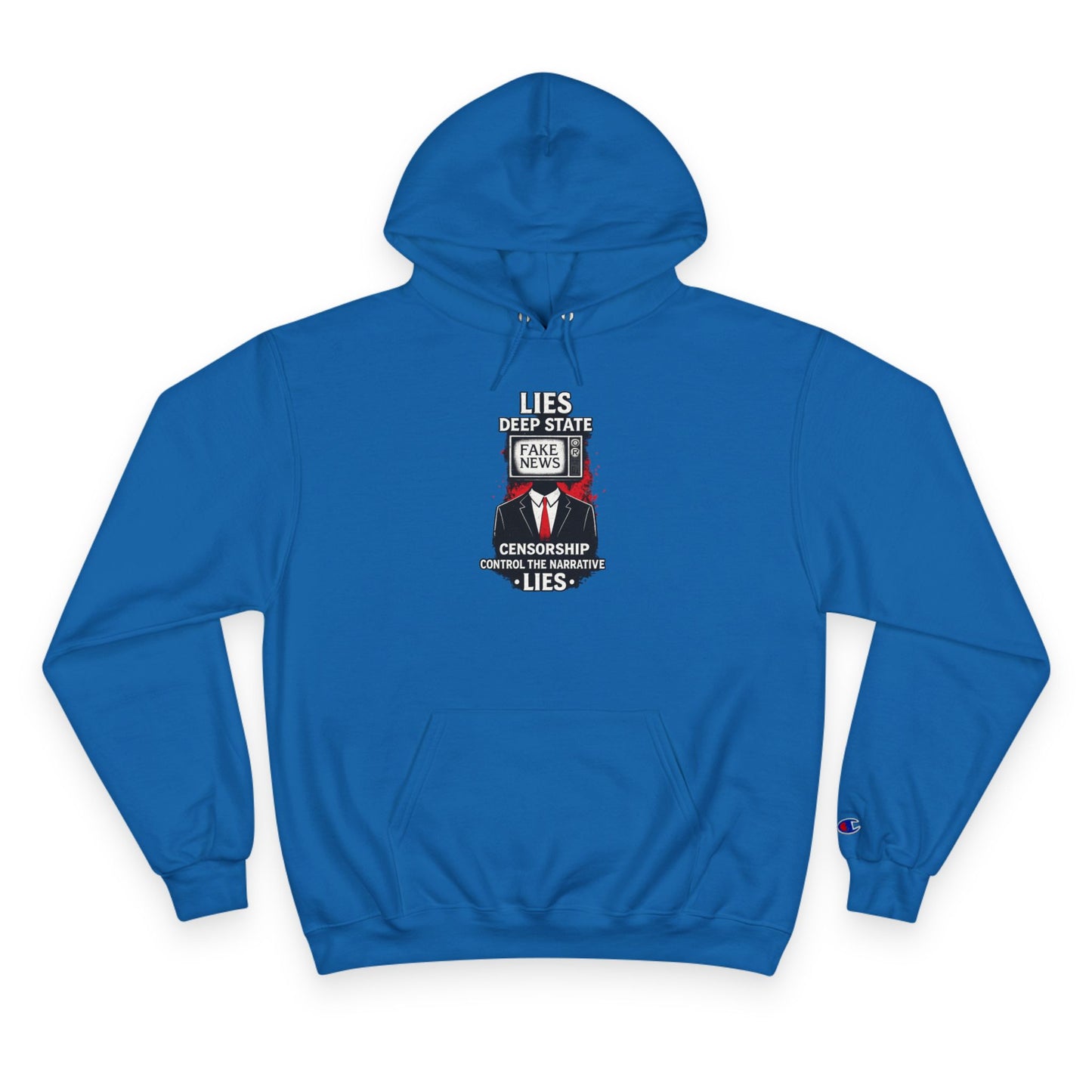 Fake News Political Statement Champion Brand Hoodie