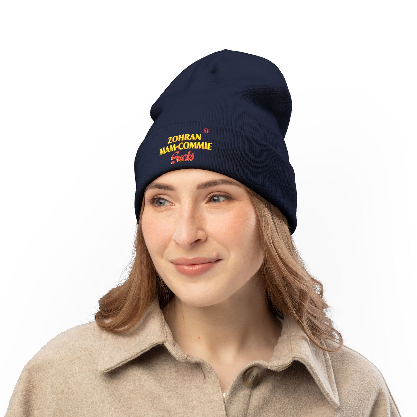 Zohran Mam-Commie Sucks Embroidered Knit Beanie