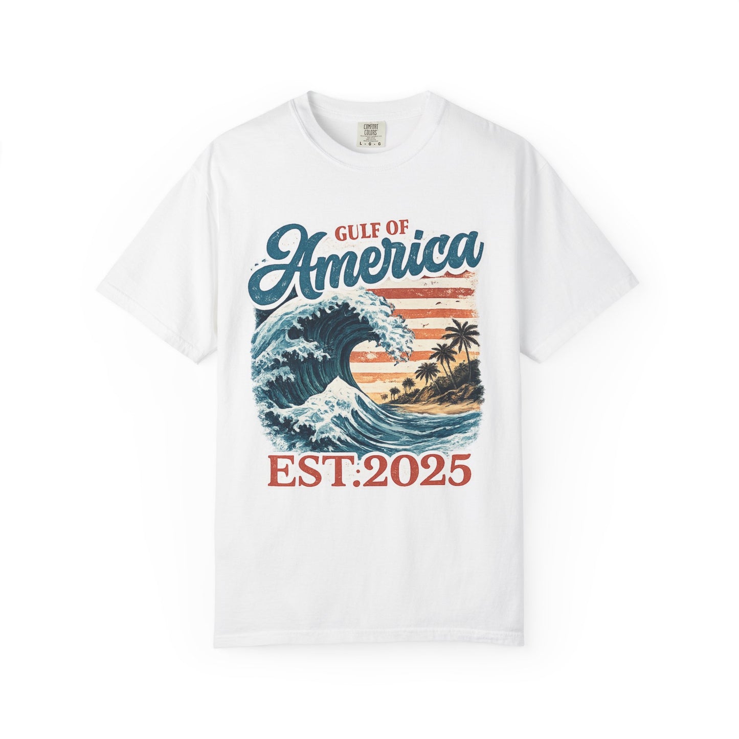 Gulf of America Est. 2025 Waves Comfort Color Brand T‑Shirt