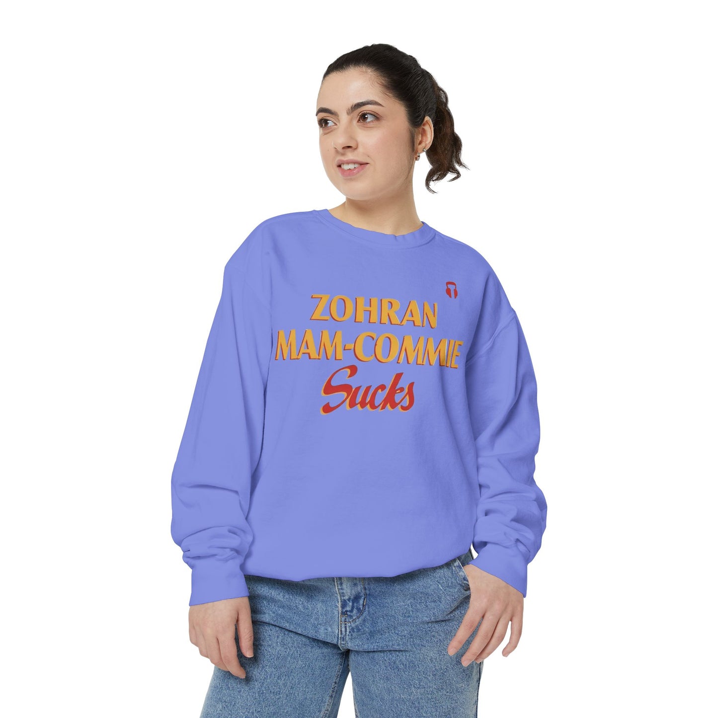 Zohran Mam-Commie Sucks Comfort Colors Brand Crewneck Sweatshirt