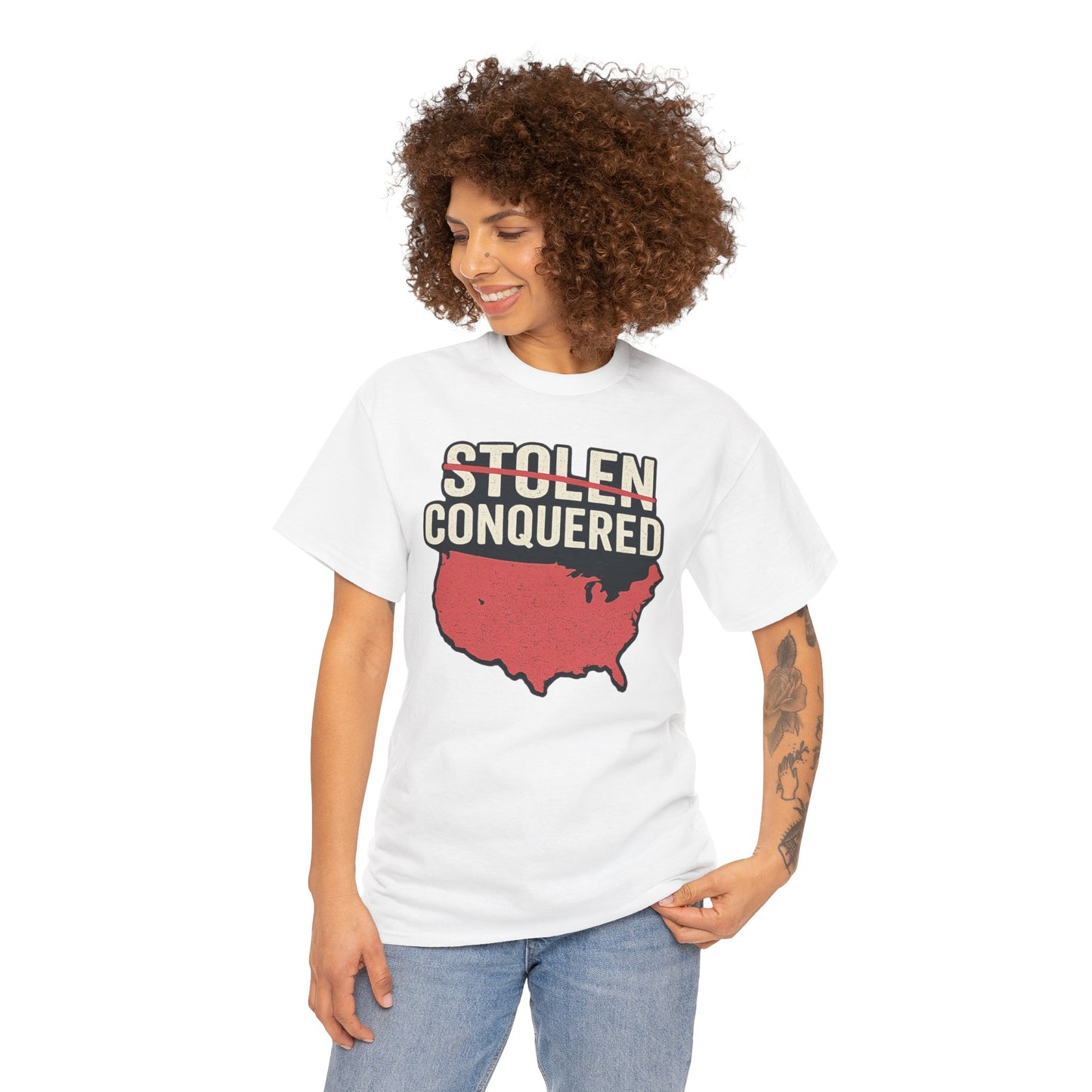 Stolen Conquered USA Gildan Brand T-Shirt