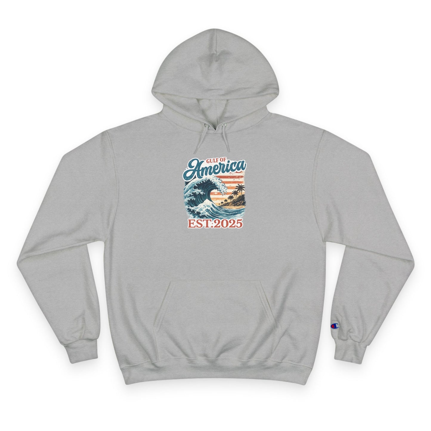 Gulf of America Est. 2025 Waves Champion Brand Hoodie
