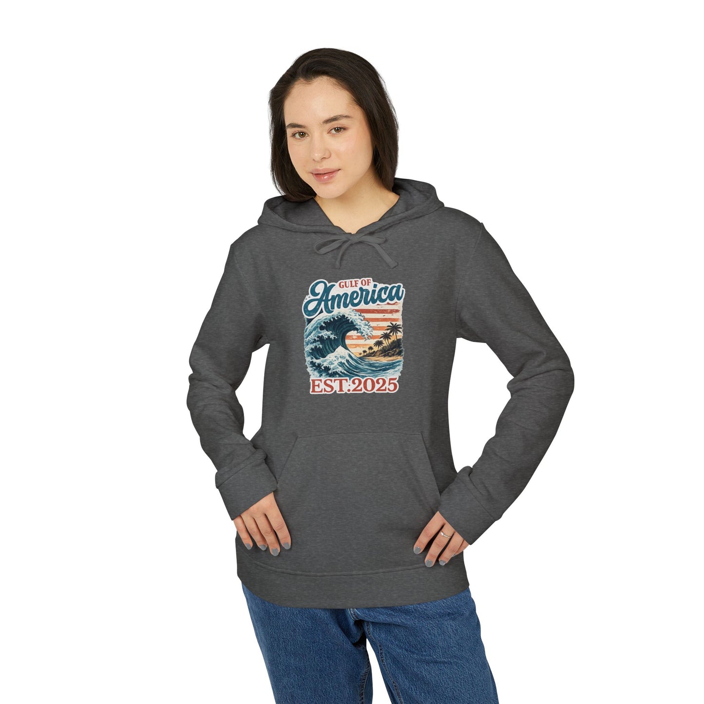 Gulf of America Est. 2025 Waves Adidas Brand Hoodie