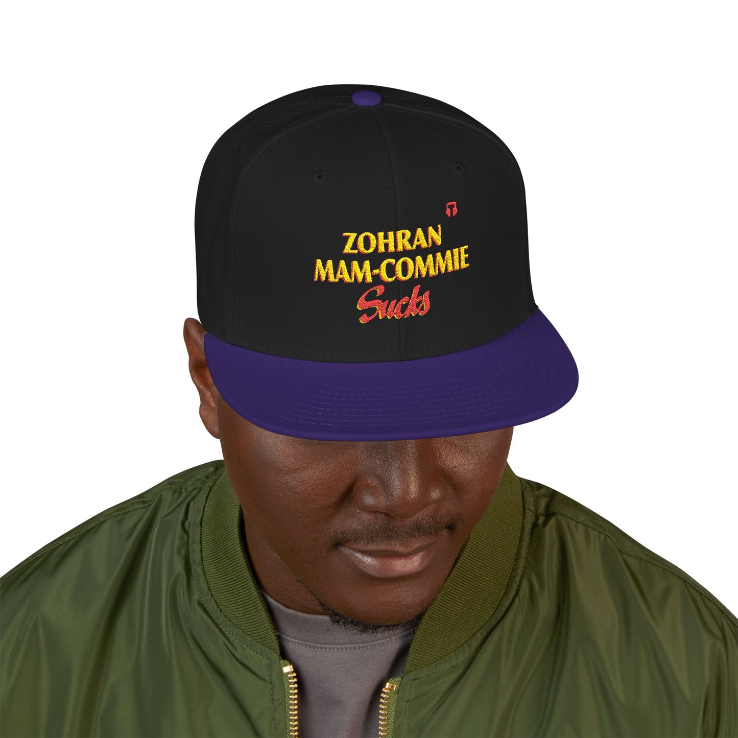 Zohran Mam-Commie Sucks Embroidered Snapback Hat