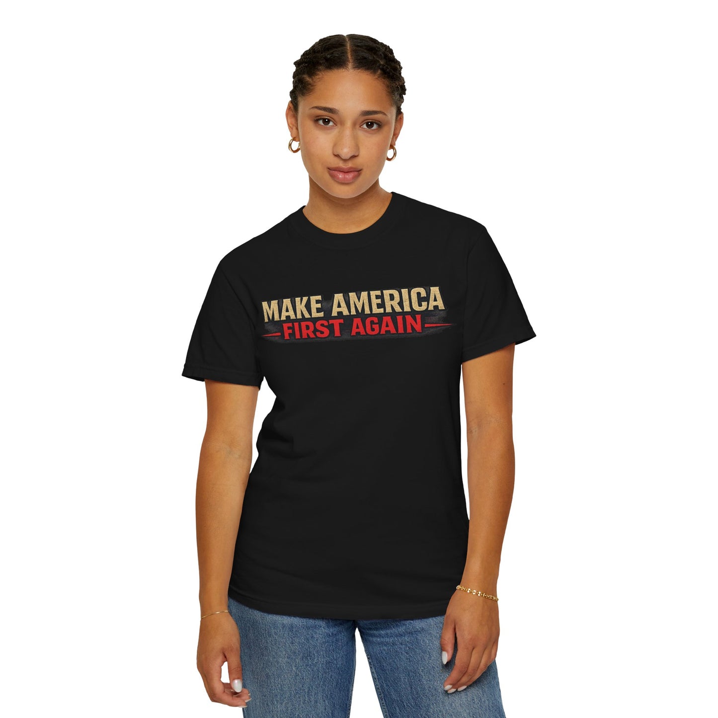"Make America First Again" Book Merch Comfort Color Brand T-Shirt