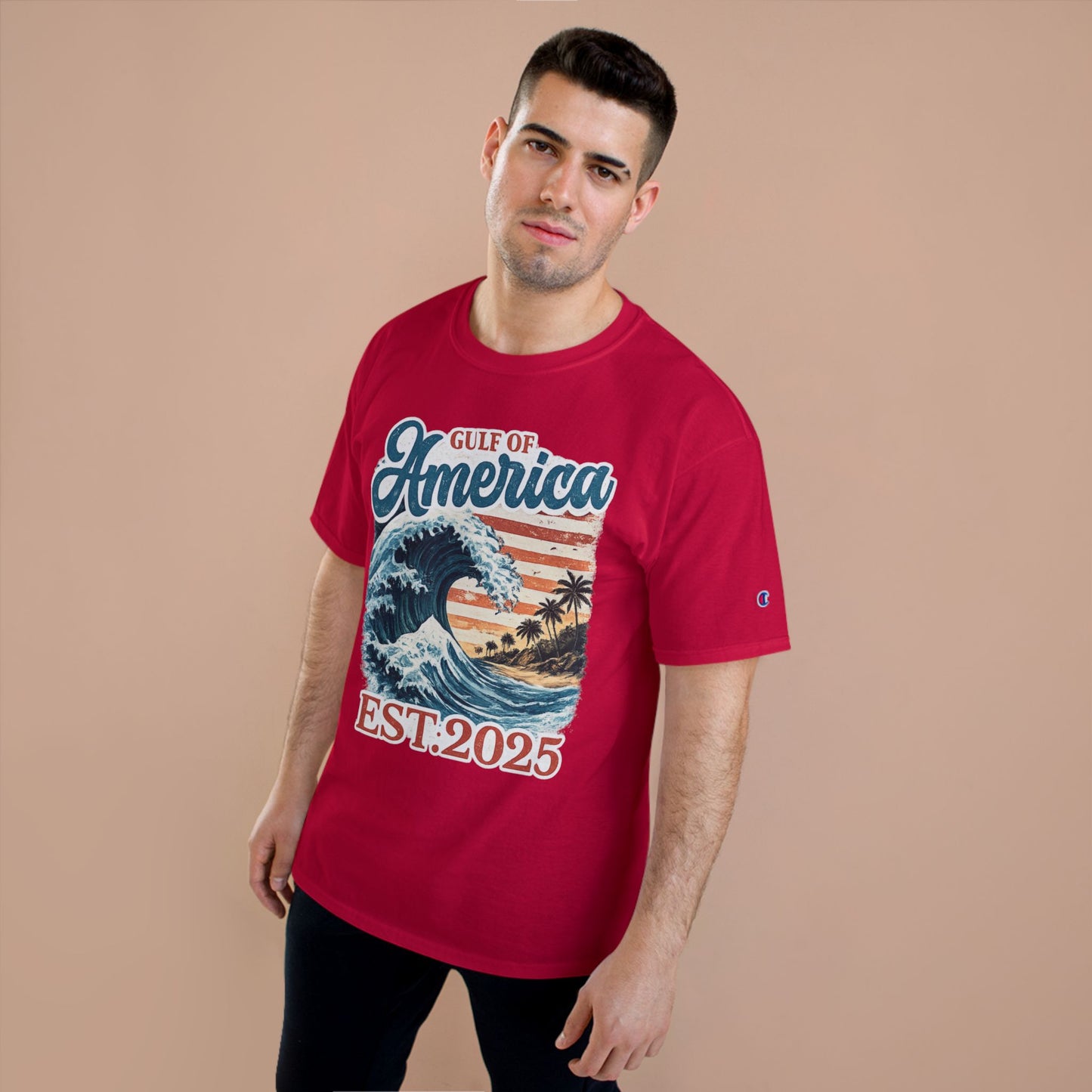 Gulf of America Est. 2025 Waves Champion Brand T-Shirt