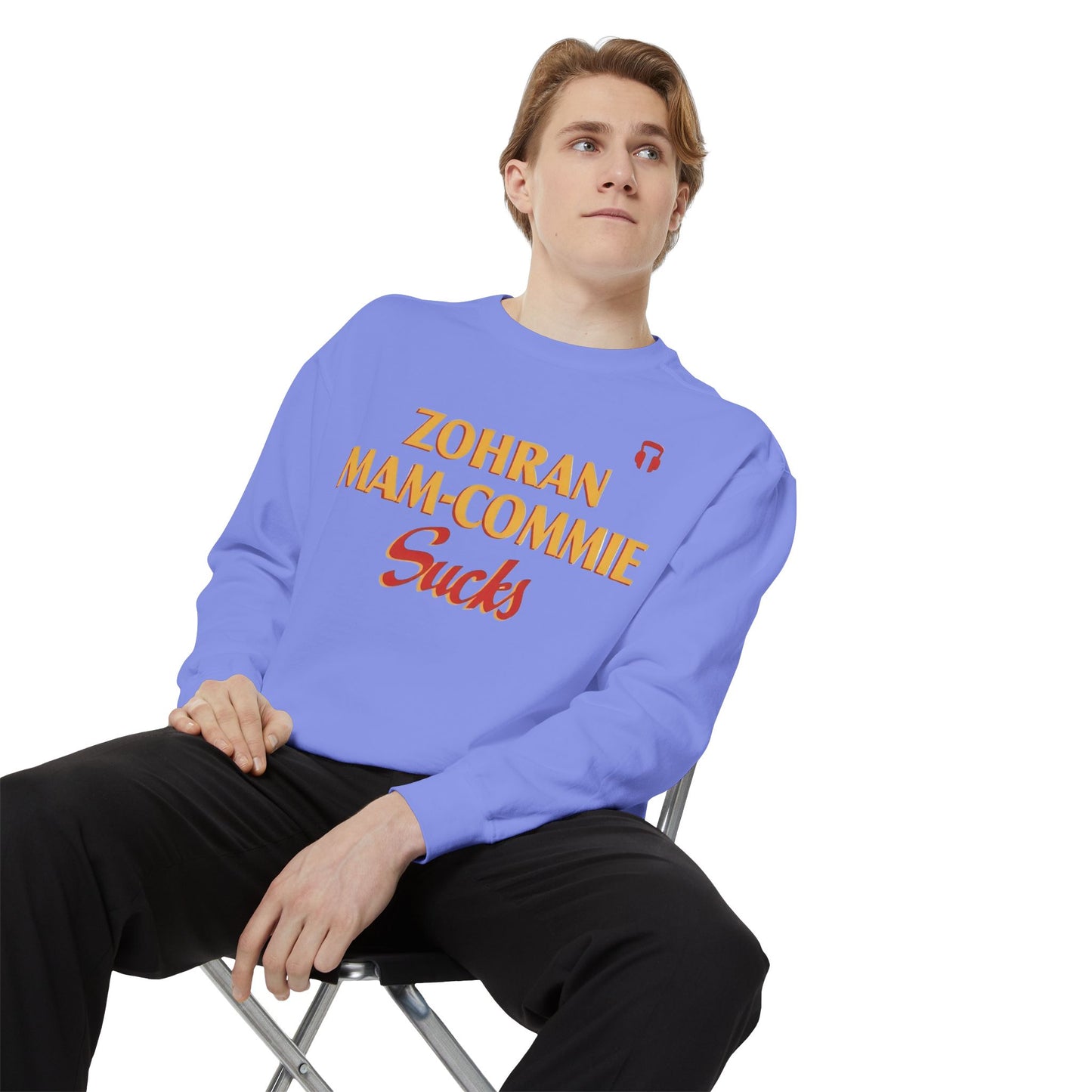 Zohran Mam-Commie Sucks Comfort Colors Brand Crewneck Sweatshirt