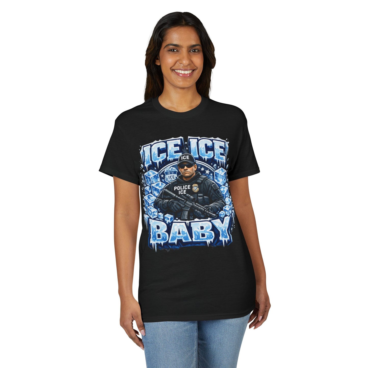 Ice Ice Baby ICE Agent Gildan 8000 Brand T-Shirt