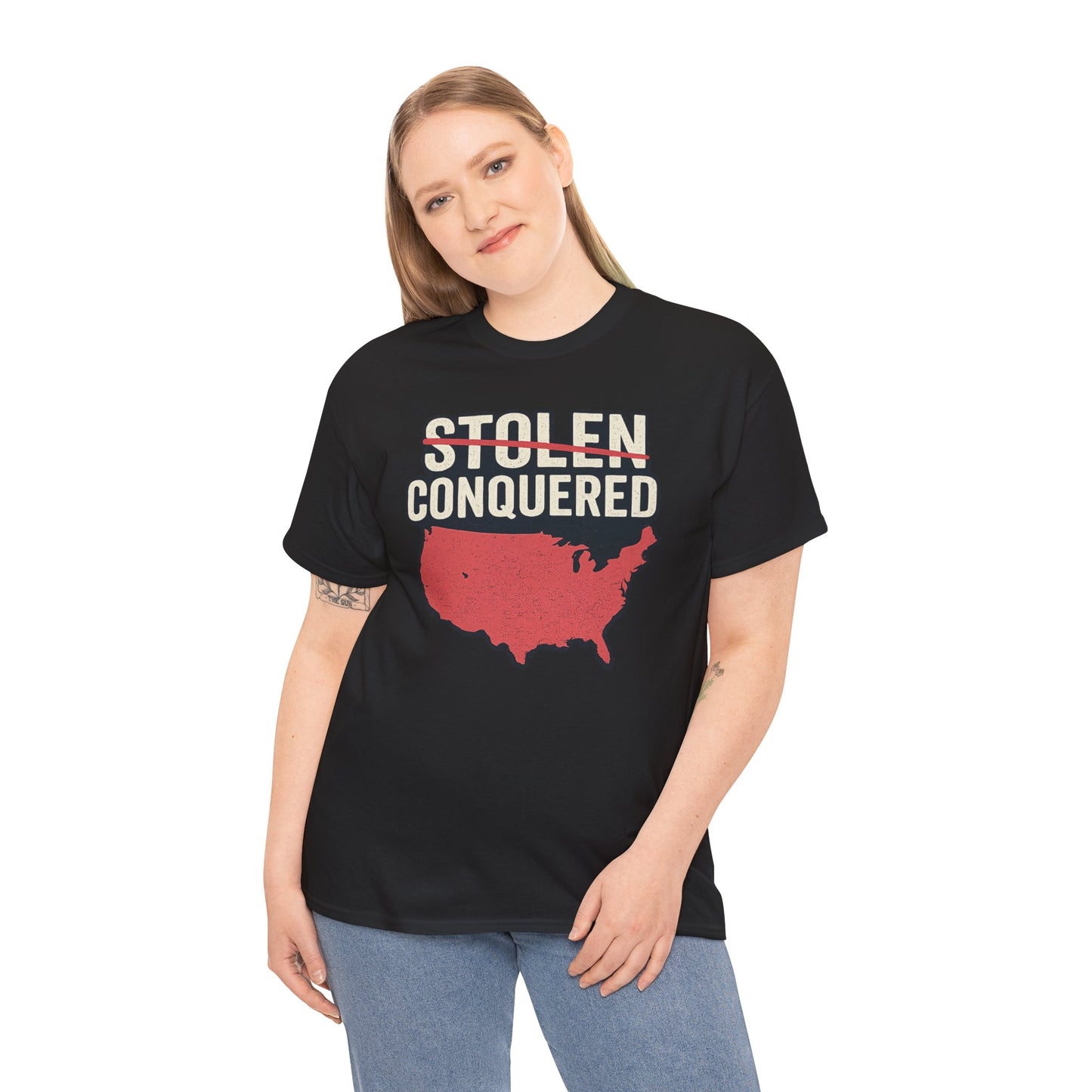 Stolen Conquered USA Gildan Brand T-Shirt