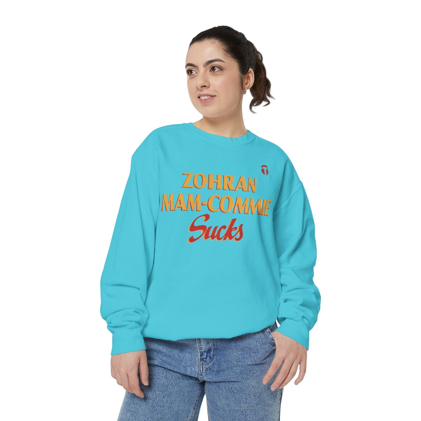 Zohran Mam-Commie Sucks Comfort Colors Brand Crewneck Sweatshirt