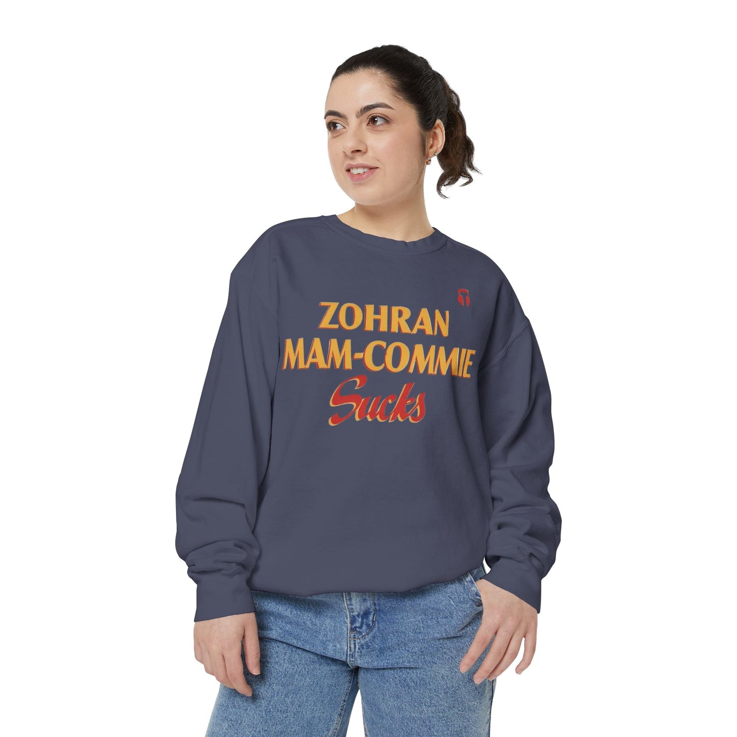 Zohran Mam-Commie Sucks Comfort Colors Brand Crewneck Sweatshirt