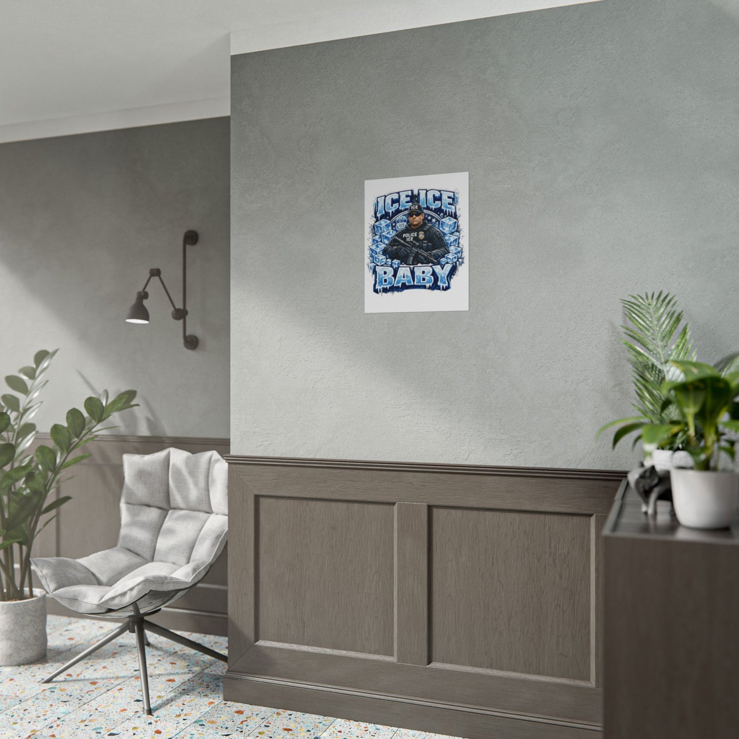 Ice Ice Baby ICE Agent Rolled Poster