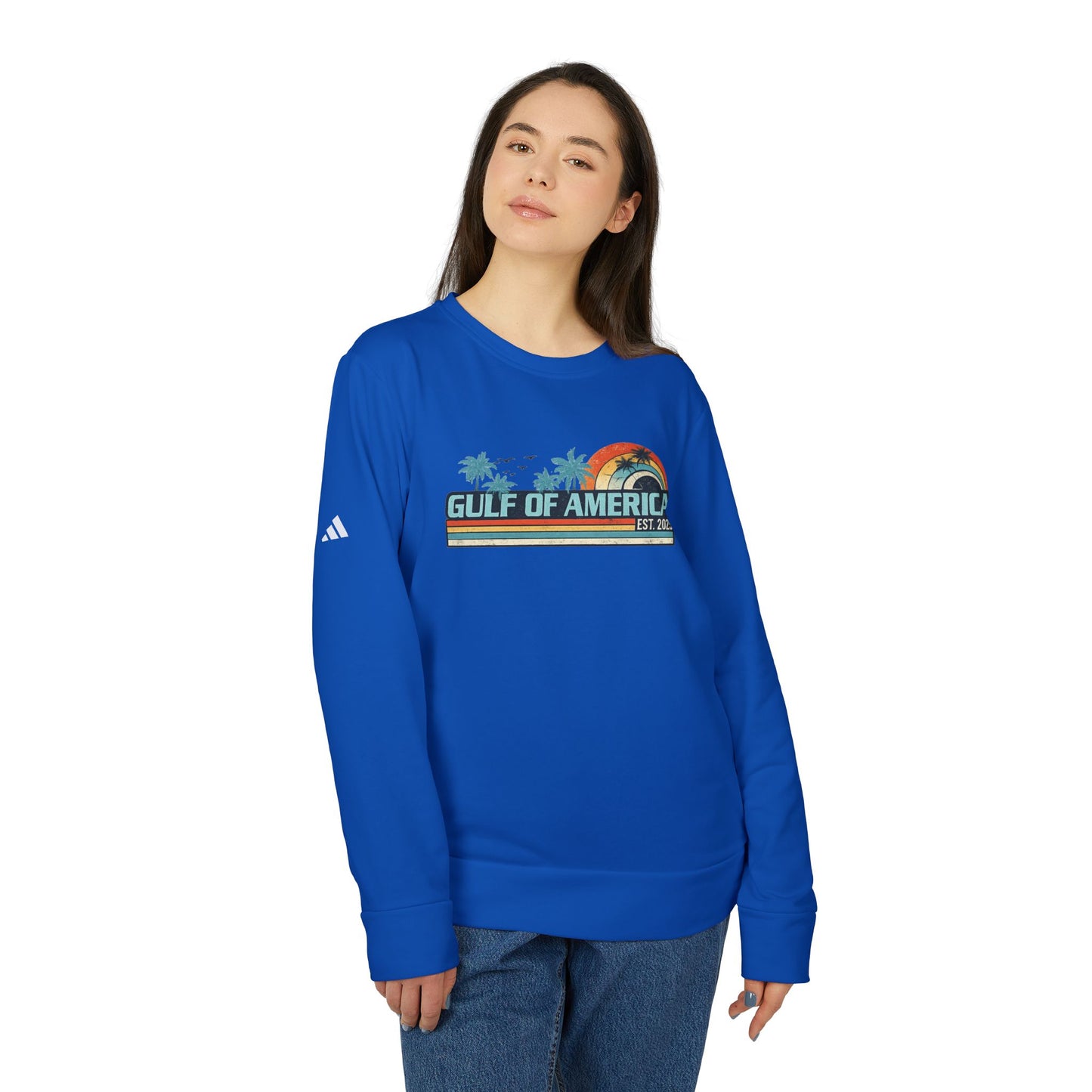 Gulf of America Vintage Adidas Brand Crewneck Sweatshirt