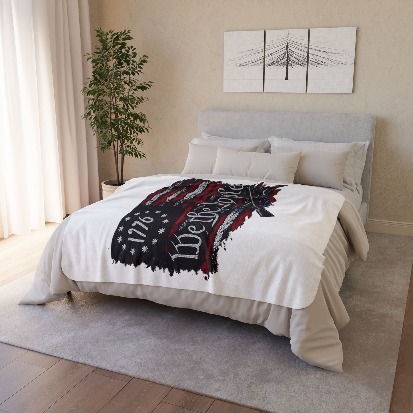 We the People 1776 Flag Sherpa Blanket