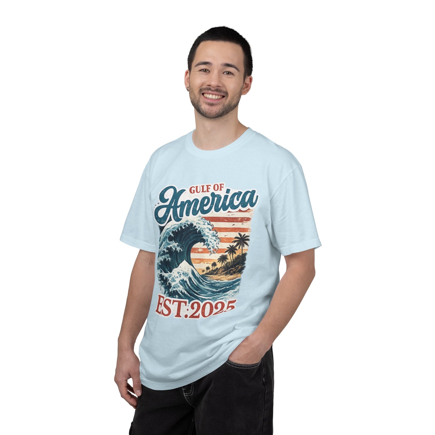 Gulf of America Est. 2025 Waves Comfort Color Brand T‑Shirt