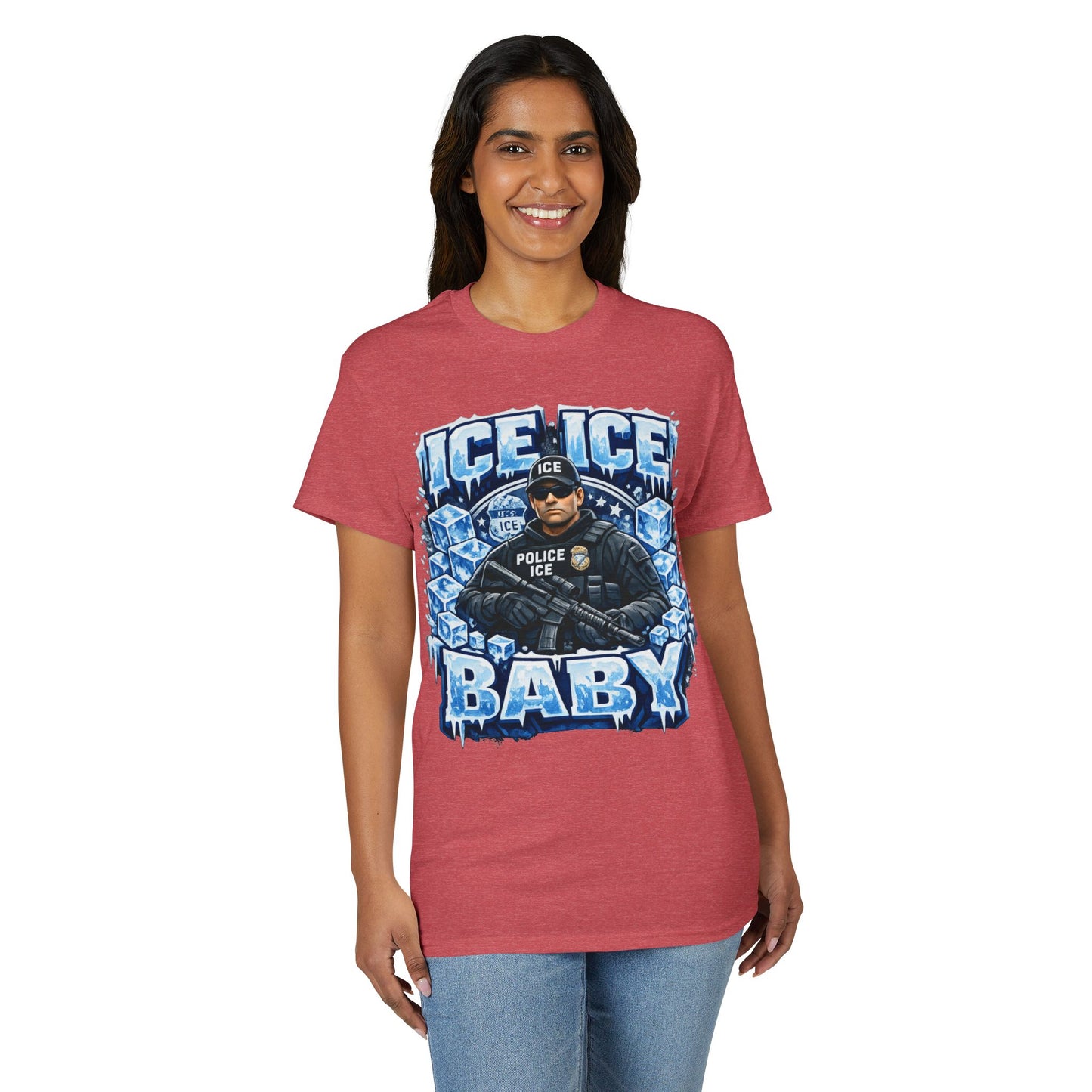Ice Ice Baby ICE Agent Gildan 8000 Brand T-Shirt