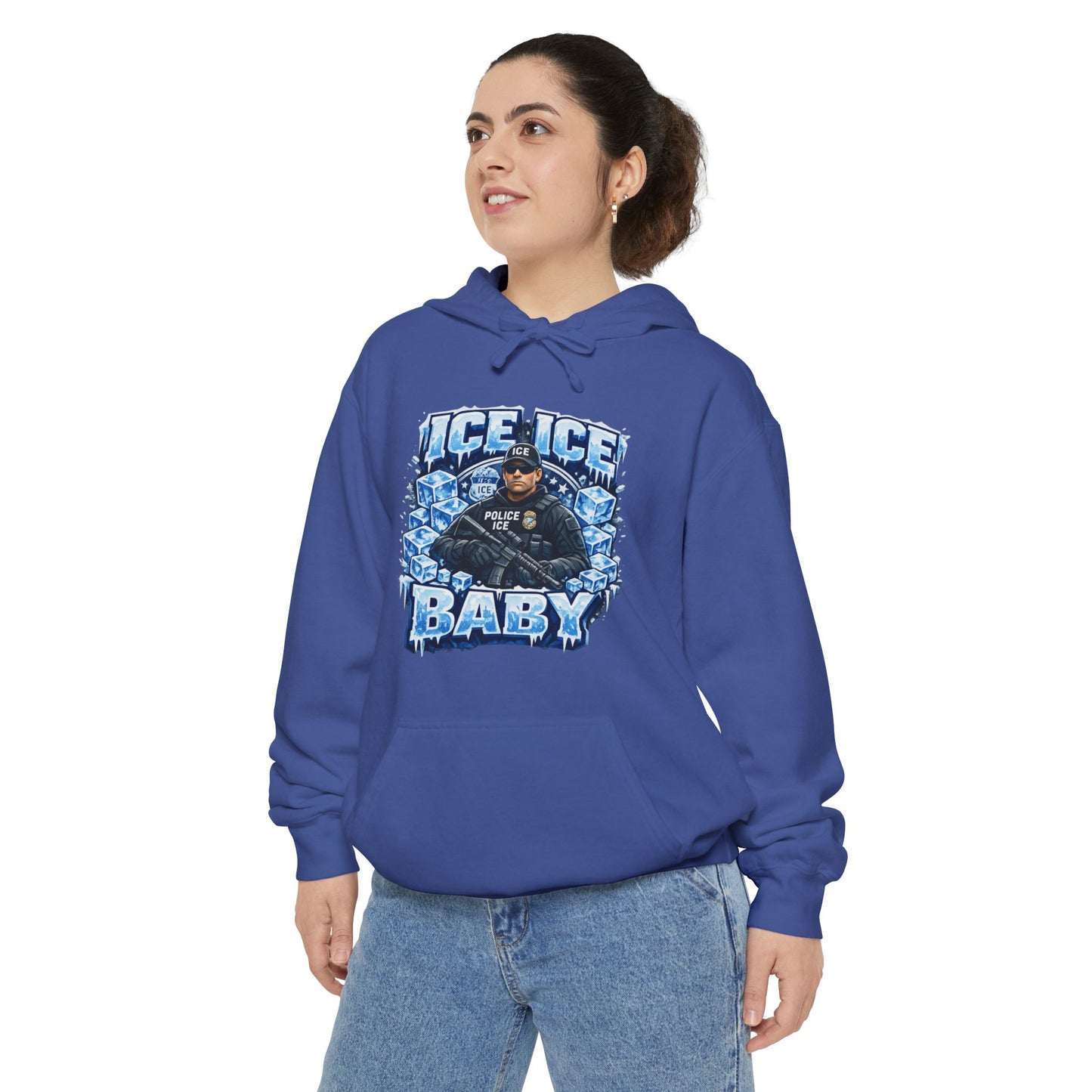 Ice Ice Baby ICE Agent Comfort Color Brand Hoodie
