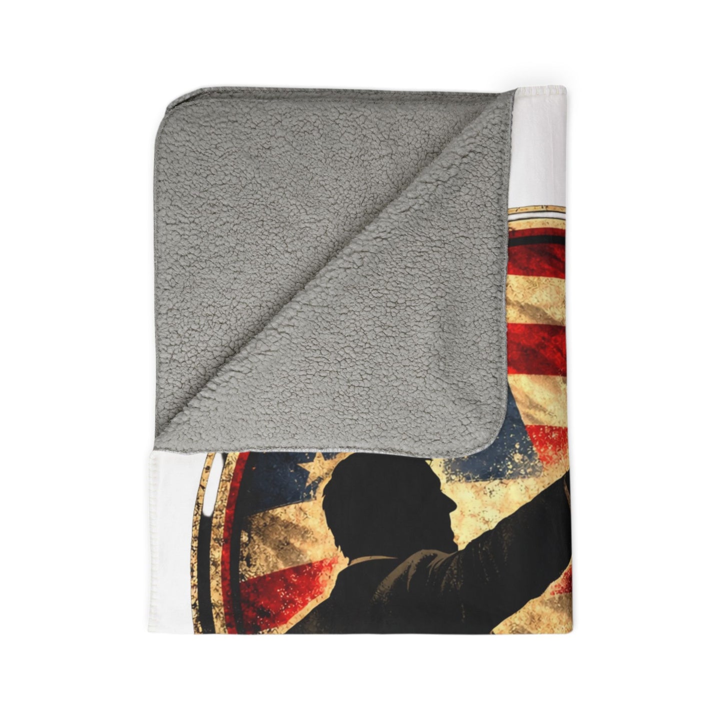 Charlie Kirk Freedom Hat Fleece Sherpa Blanket