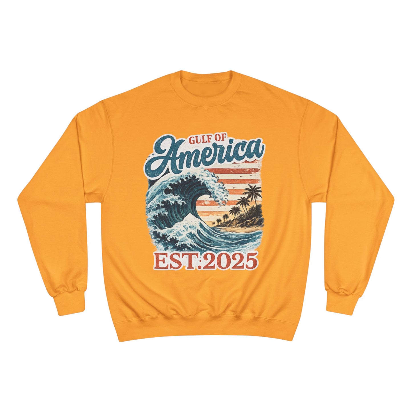 Gulf of America Est. 2025 Waves Champion Brand Hoodie