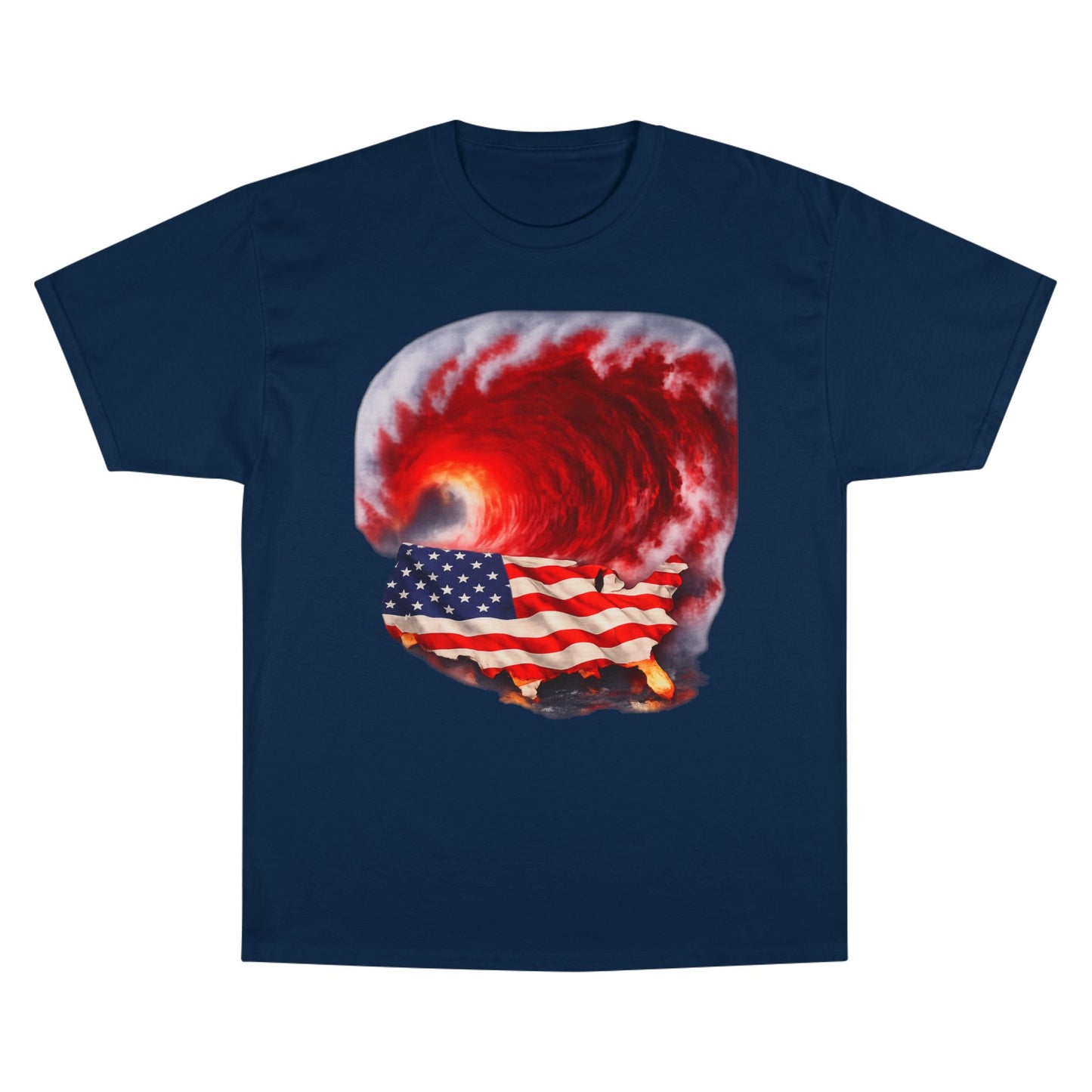 Red Wave USA Champion Brand T-Shirt