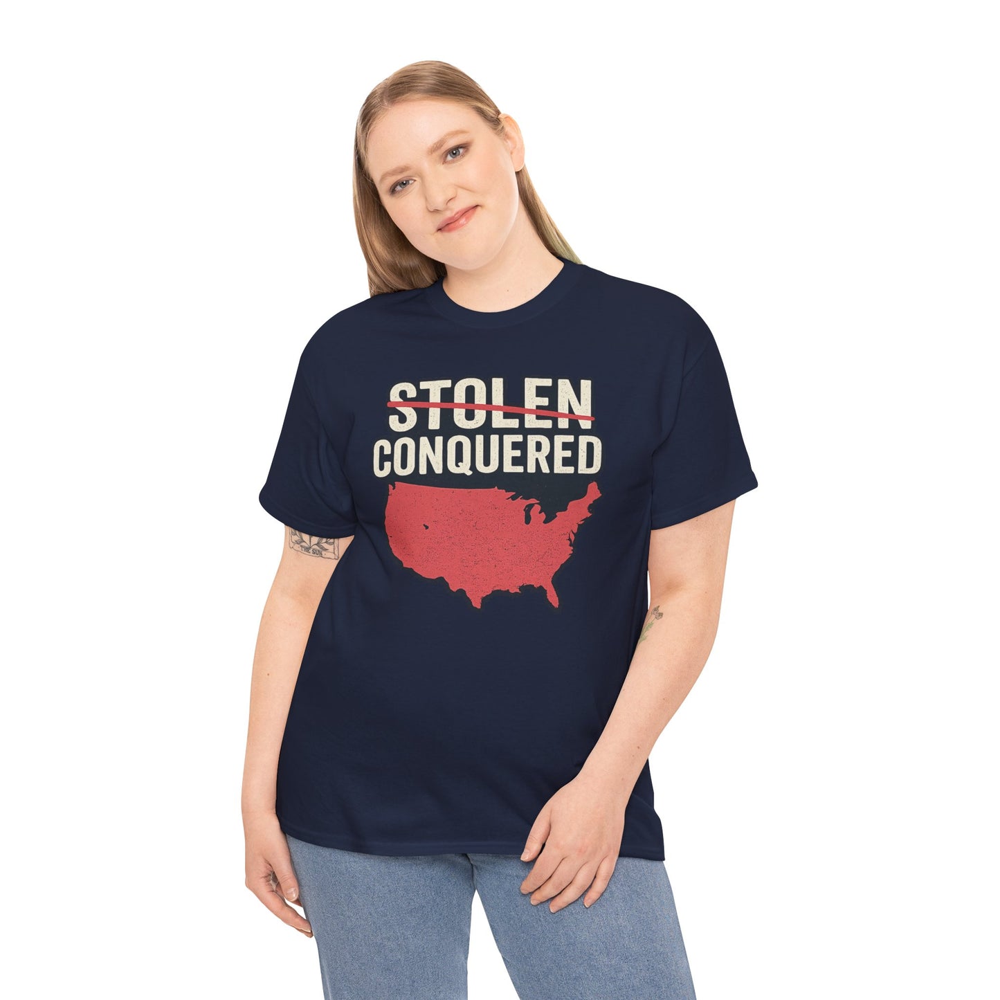 Stolen Conquered USA Gildan Brand T-Shirt