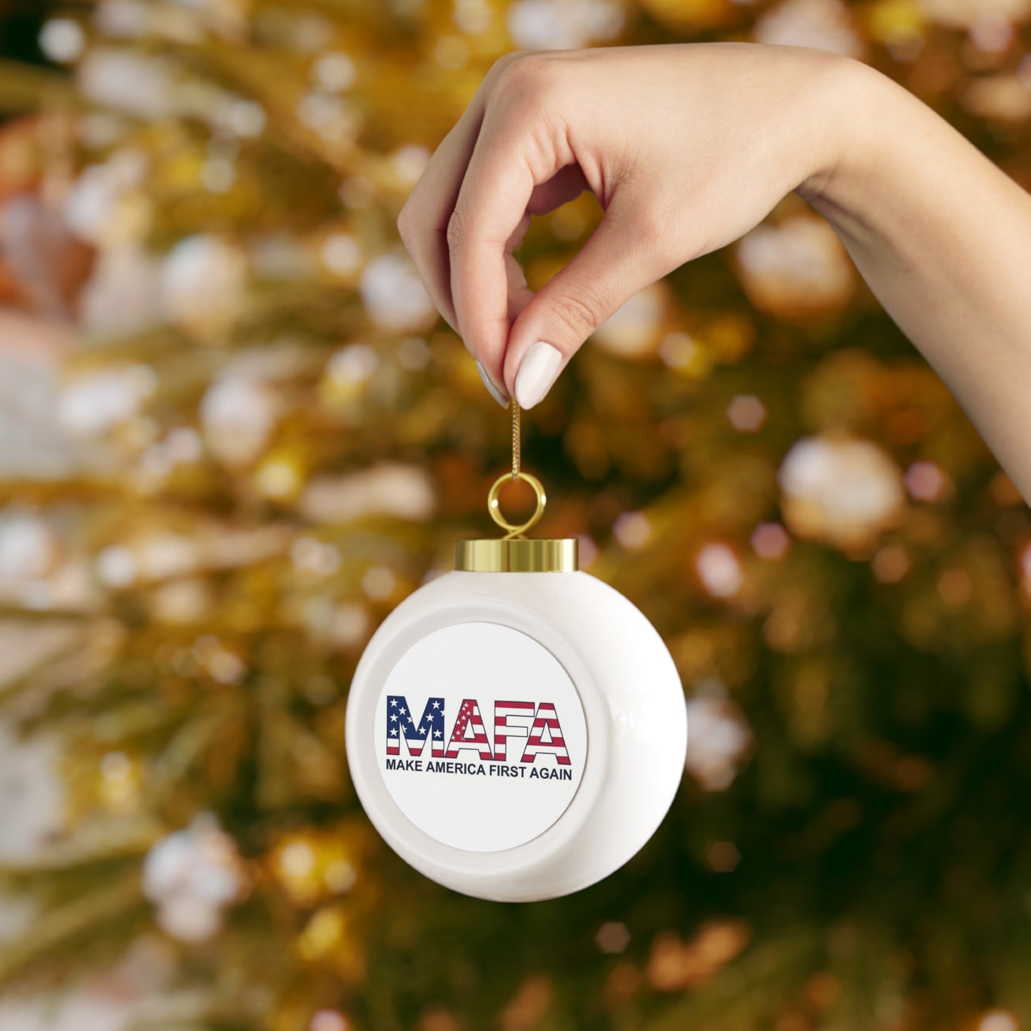 MAFA 'Make America First Again' Christmas Ball Ornament