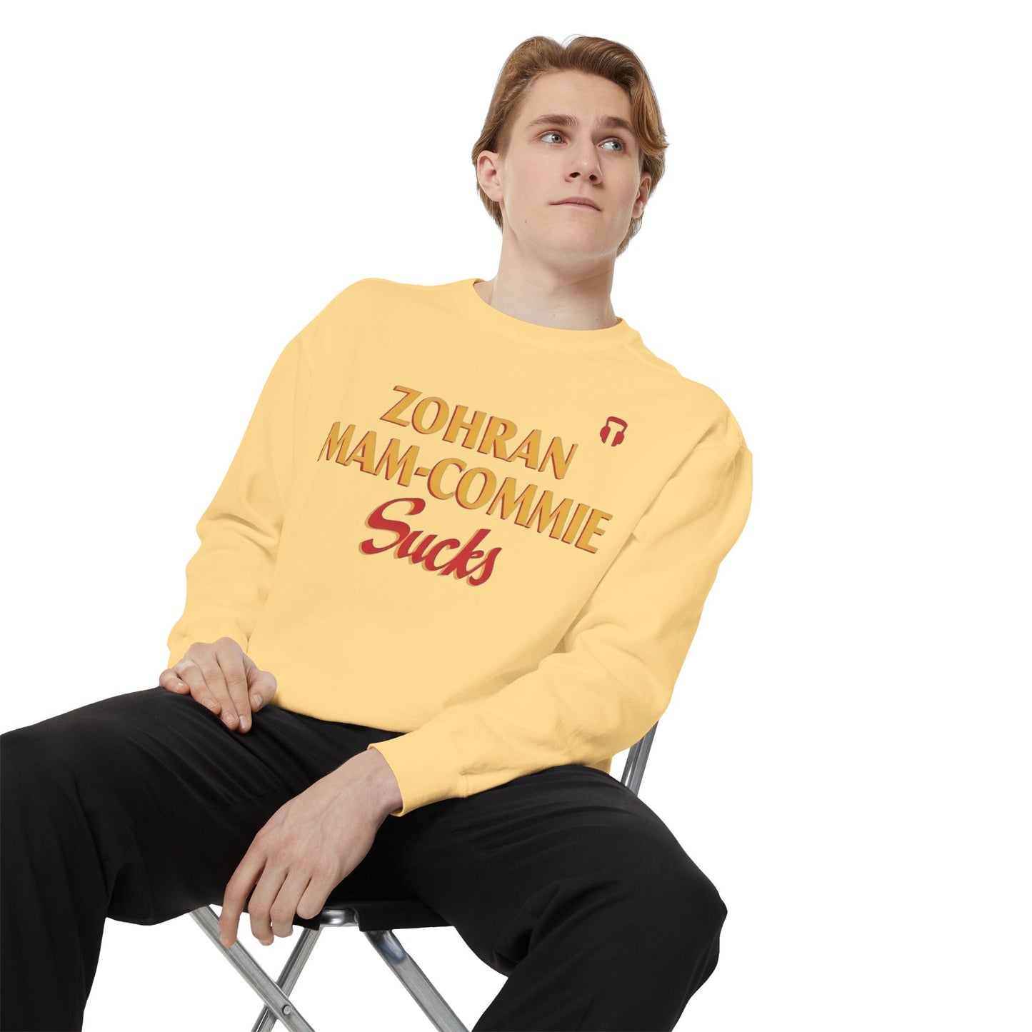 Zohran Mam-Commie Sucks Comfort Colors Brand Crewneck Sweatshirt