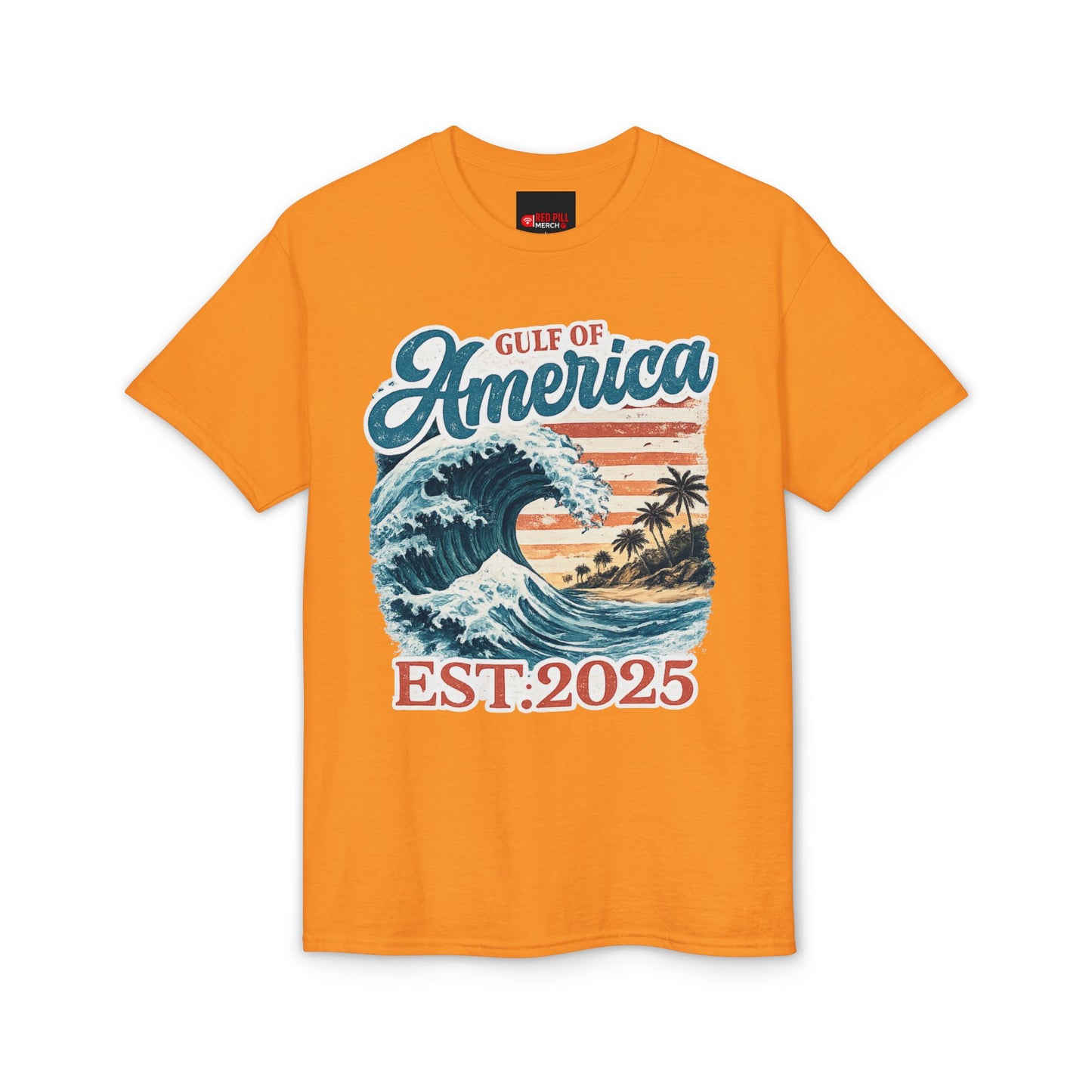 Gulf of America Est. 2025 Waves Gildan Brand T‑Shirt