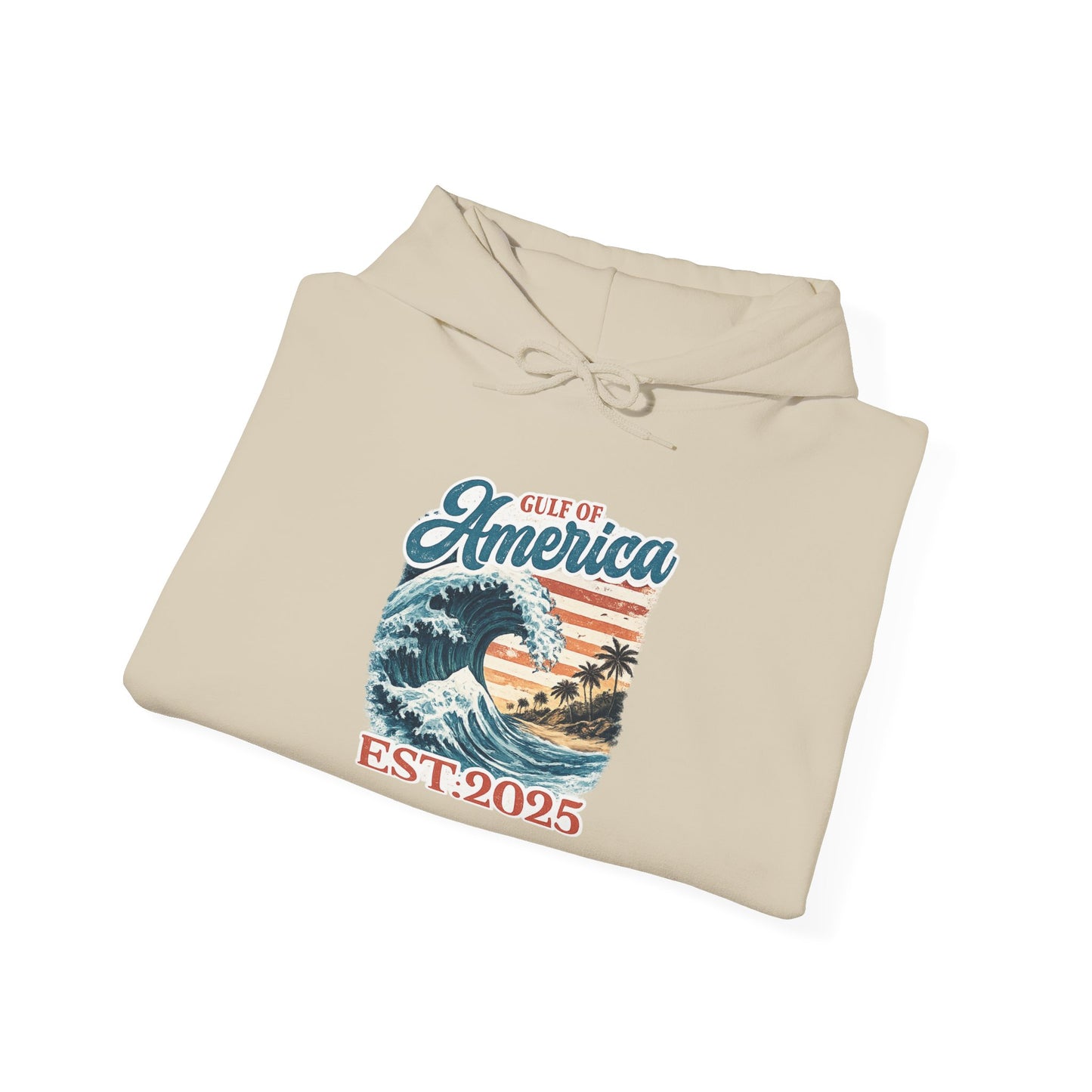 Gulf of America Est. 2025 Waves Gildan Brand Hoodie