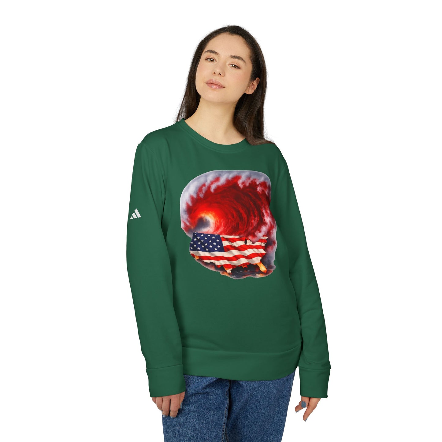 Red Wave USA Adidas Brand Crewneck Sweatshirt