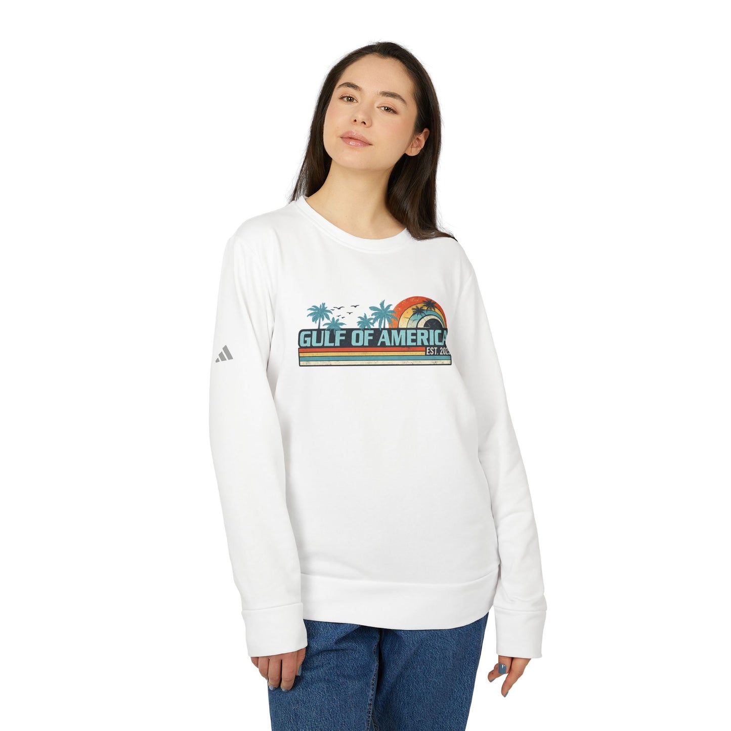 Gulf of America Vintage Adidas Brand Crewneck Sweatshirt