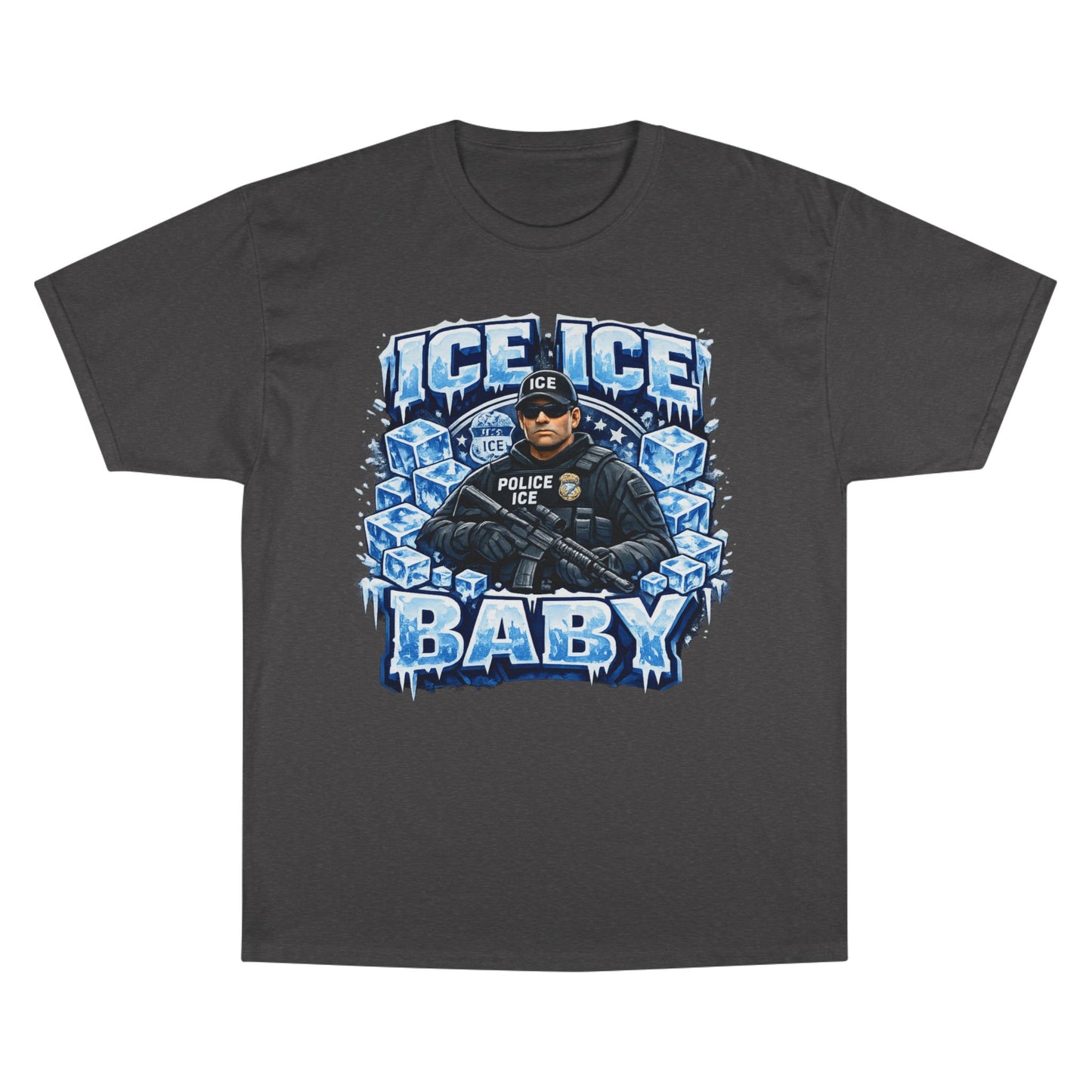 Ice Ice Baby ICE Agent Champion Brand T-Shirt